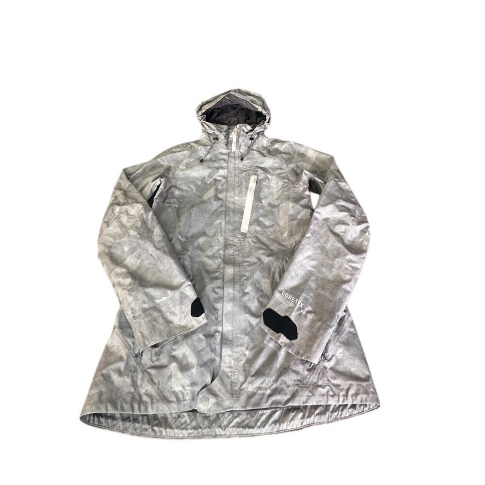 Burton AK Gore-Tex 2L Altitude Jacket Hooded Gray Snowboard Women’s Size Small